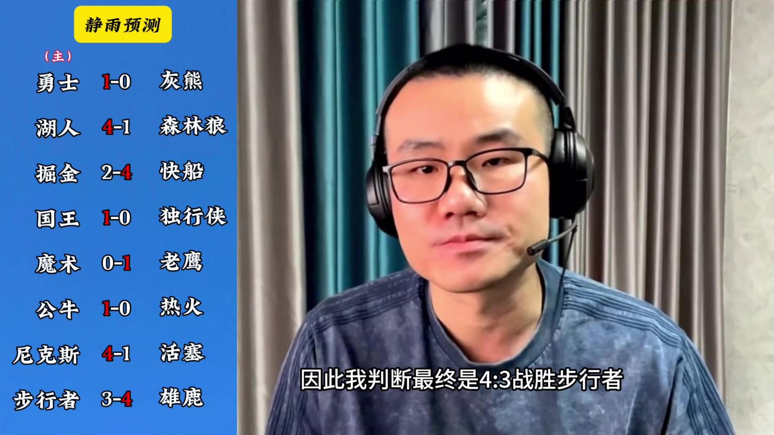 你同意嗎？靜雨對(duì)東西部季后賽球隊(duì)的預(yù)測(cè)：勇贏(yíng)熊 湖船尼鹿晉級(jí)